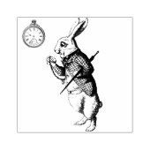 Witte konijn rubberstempel (Afrduk)