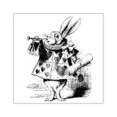 Witte konijn rubberstempel (Afrduk)