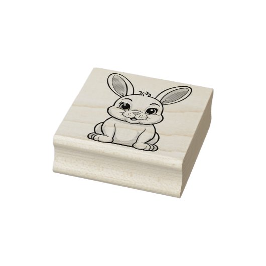 Witte Konijn Rubberstempel (Stempel)
