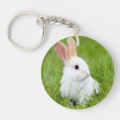 Witte konijn sleutelhanger (Voorkant)