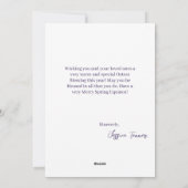 Witte konijn Spring Equinox Ostara Wildbloemen Feestdagenkaart (Achterkant)