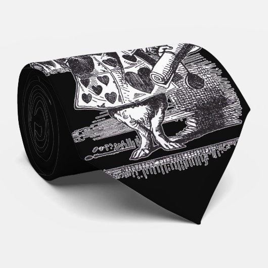 Witte konijn stropdas (Opgerold)