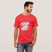 Witte konijn t-shirt (Voorkant volledig)