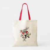 Witte konijn tote bag (Achterkant)