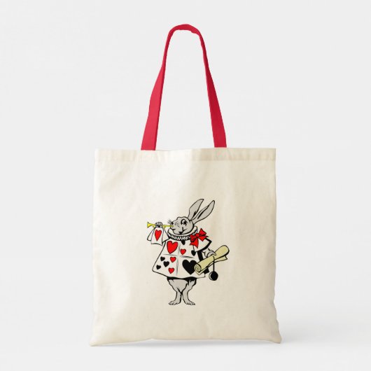Witte konijn tote bag (Achterkant)