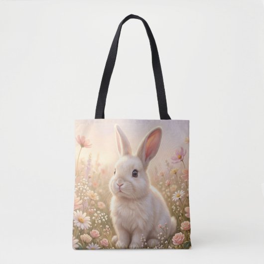 Witte Konijn Tote Bag (Voorkant)
