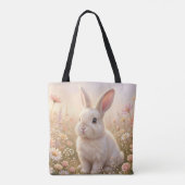Witte Konijn Tote Bag (Achterkant)