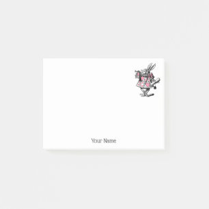 Witte Konijn Trompettist Alice Av Wonderland Roze Post-it® Notes