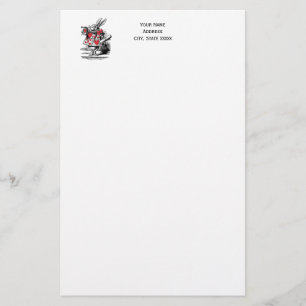 Witte Konijn Trompettist Alice Avonturen in Wonder Briefpapier