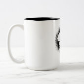Witte Konijn Tweekleurige Koffiemok (Links)
