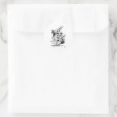Witte Konijn, uit Alice's Adventures Ronde Sticker (Tas)