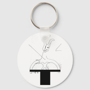 Witte konijn uit een Sleutelhanger met de hoogste