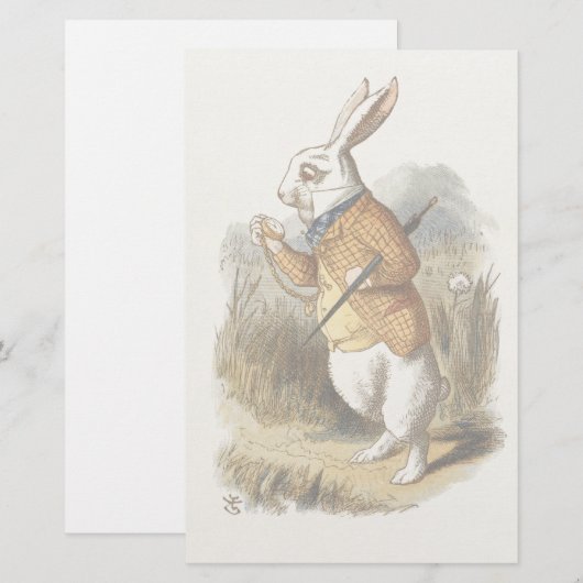 Witte konijn van Alice in Wonderland  Kunst Briefpapier (Voorkant / Achterkant)