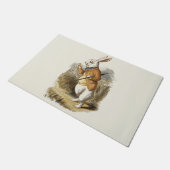 Witte konijn van Alice in Wonderland  Kunst Deurmat (Schuin)