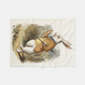 Witte konijn van Alice in Wonderland  Kunst Fleece Deken (Voorkant (Horizontaal))