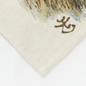 Witte konijn van Alice in Wonderland  Kunst Fleece Deken (Hoek)