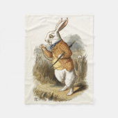 Witte konijn van Alice in Wonderland  Kunst Fleece Deken (Voorkant)