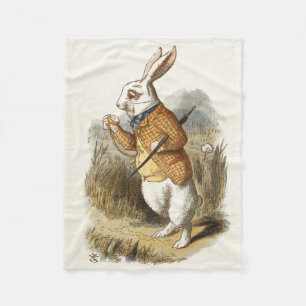 Witte konijn van Alice in Wonderland  Kunst Fleece Deken