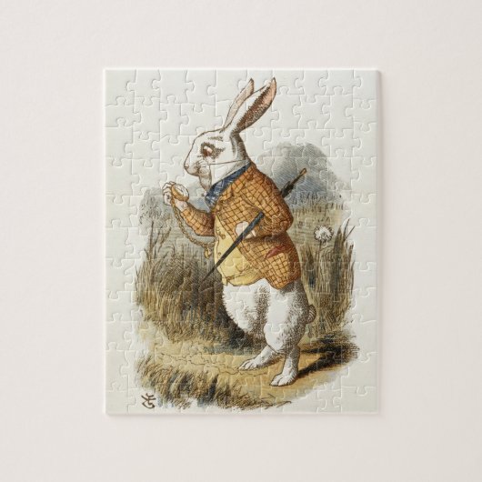 Witte konijn van Alice in Wonderland  Kunst Legpuzzel (Verticaal)