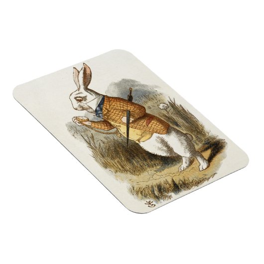 Witte konijn van Alice in Wonderland Kunst Magneet (Rechterzijde)