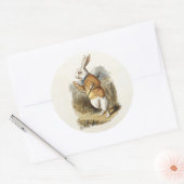 Witte konijn van Alice in Wonderland Kunst Ronde Sticker (Envelop)
