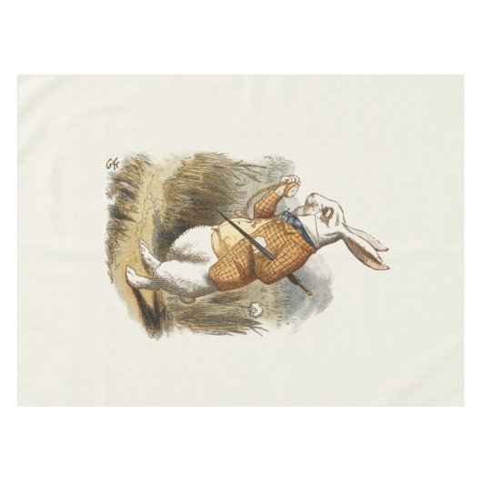 Witte konijn van Alice in Wonderland  Kunst Tafelkleed (Voorkant (Horizontaal))