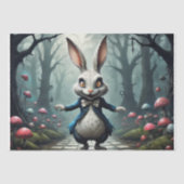 Witte Konijn van Alice's Wonderland #2 Decoupage Tissuepapier (Voorkant)