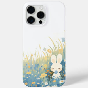 Witte Konijn Verstopt in de Weide iPhone 15 Pro Max Hoesje
