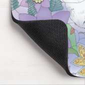 Witte konijn, Violet Garden mousepad Muismat (Hoek)
