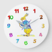 Witte Konijn Wandklok (Voorkant)