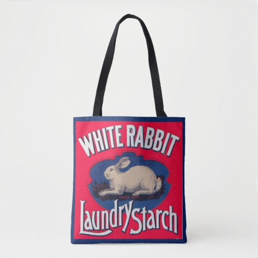 Witte Konijn Wasserijzetmeel en Tote Bag (Voorkant)
