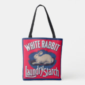 Witte Konijn Wasserijzetmeel en Tote Bag (Achterkant)