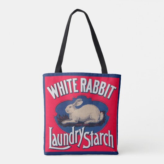 Witte Konijn Wasserijzetmeel en Tote Bag (Achterkant)