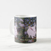 Witte konijn, wit konijn, wit konijn, wit.. koffiemok (Voorkant links)