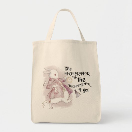 Witte konijn, Wonderland Canvas tas (Voorkant)