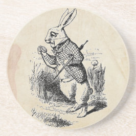  witte konijn zandsteen onderzetter