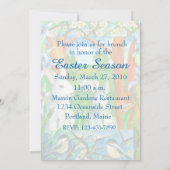 Witte konijnen Chickadee Vogels Paasbrunch Kaart (Achterkant)