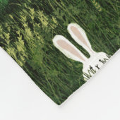 Witte konijnen fleece deken (Hoek)