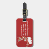 Witte konijnen Japanse fijne kunst Bagagelabel (Voorkant verticaal)