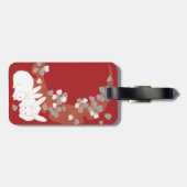 Witte konijnen Japanse fijne kunst Bagagelabel (Achterkant horizontaal)