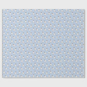 Witte konijnen op blauw Gift Wrapping Paper Pasen Cadeaupapier (Vlak)