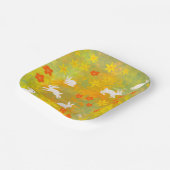 Witte konijnen papieren bordje (Gebogen)