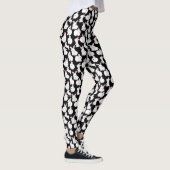Witte konijnen patroon 01.bw leggings (Rechts)