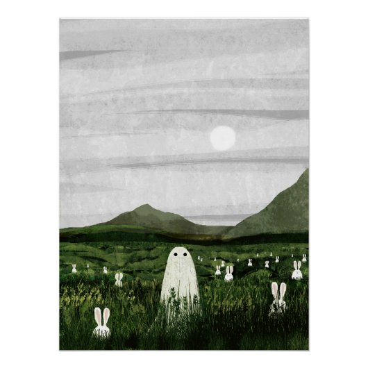 Witte konijnen perfect poster (Voorkant)