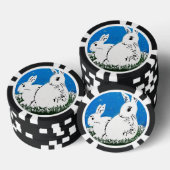 Witte Konijnen Poker Chips (Opstapeling)