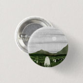 Witte konijnen ronde button 3,2 cm (Voorkant /achterkant)