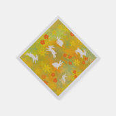 Witte konijnen servet (Hoek)