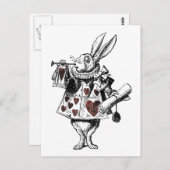 Witte konijnen van het hart - Alice in Wonderland Briefkaart (Voorkant / Achterkant)