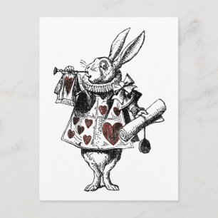 Witte konijnen van het hart - Alice in Wonderland Briefkaart