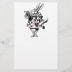 Witte konijnen van het hart - Alice in Wonderland Briefpapier